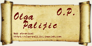 Olga Palijić vizit kartica